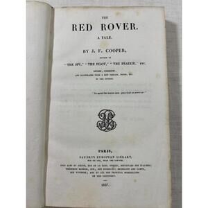 1837 Paris The Red Rover James Fenimore Cooper – Baudry Edition